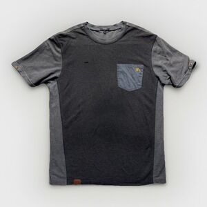 McDonalds T-Shirt Mens Large Gray Employee Workwear Team Member Pocket Logo Tee